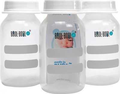 Купить буль-буль (bool-bool) бутылочка-контейнер детская для молока, 125мл, 3 шт в Балахне