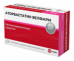 Купить аторвастатин велфарм, таблетки покрытые пленочной оболочкой 10 мг, 120 шт  в Балахне