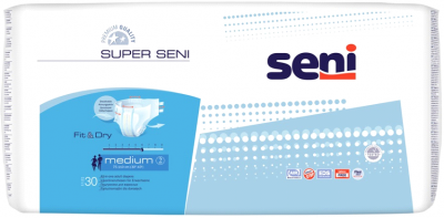 Купить seni (сени) подгузники супер медиум 2 30шт (торунский завод перевязочных материалов, польша) в Балахне