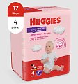 Купить huggies (хаггис) трусики-подгузники 4 для девочек 9-14кг 17шт в Балахне