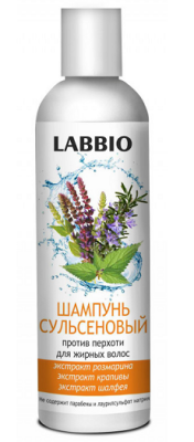 Купить labbio (лаббио) шампунь сульсеновый против перхоти для жирных волос, 250мл в Балахне