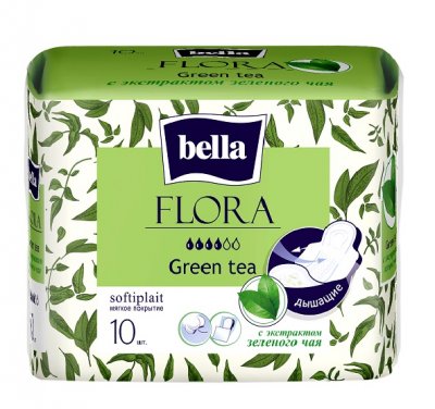 Купить bella (белла) прокладки flora с экстрактом зеленого чая 10 шт в Балахне