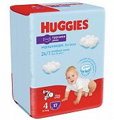 Купить huggies (хаггис) подгузники-трусики для мальчиков 4 9-14кг 17шт в Балахне