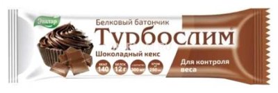Купить турбослим, батончик белковый для контроля веса шоколадный кекс, 50г 4 шт бад в Балахне
