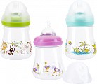 Курносики бутылочка полипропиленовая с силиконовой соской Первые друзья 250мл (11209)