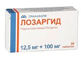 Купить лозаргид, таблетки, покрытые пленочной оболочкой 12,5мг+100мг, 30 шт в Балахне