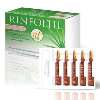 Купить rinfoltil (ринфолтил) усиленная формула от выпадения волос для женщин ампулы, 10 шт в Балахне