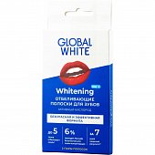 Купить глобал вайт (global white) полоски для зубов отбеливающие активный кислород 2 шт в Балахне