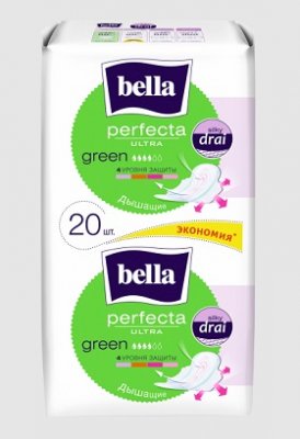 Купить bella (белла) прокладки perfecta ultra green супертонкие 10+10 шт в Балахне