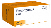 Купить бисопролол, таблетки покрытые пленочной оболочкой 5 мг, 100 шт в Балахне