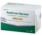 Купить комбоглиз пролонг, таблетки с модифицированным высвобождением, покрытые пленочной оболочкой 1000 мг+2,5 мг, 56 шт в Балахне