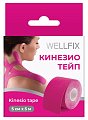 Купить бинт кинезио тейп веллфикс (wellfix) 5х5см розовый в Балахне