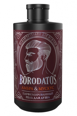 Купить borodatos (бородатос) гель для душа парфюмированный амбра и мускус, 400мл в Балахне