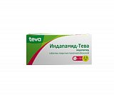 Индапамид-Тева, таблетки, покрытые пленочной оболочкой 2,5мг, 30 шт