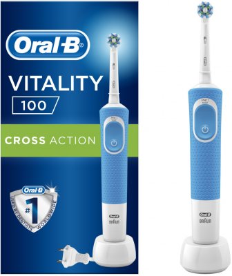 Купить oral-b (орал-би) электрическая зубная щетка oral-b vitality d1004131 crossaction blue в Балахне