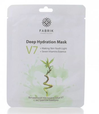 Купить fabrik cosmetology (фабрик косметик) v7 маска для лица тканевая витаминная с экстрактом бамбука 1 шт. в Балахне