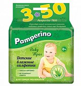 Купить pamperino (памперино) салфетки влажные детские, 50шт 3 упаковки в Балахне