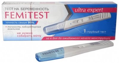 Купить тест для определения беременности femitest (фемитест) ультра эксперт струйный, 1 шт в Балахне