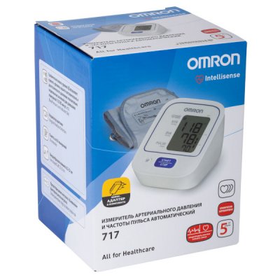 Купить тонометр автоматический omron (омрон) 717, с адаптером, манжета 22-32см (hem-8712-см) в Балахне