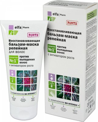 Купить elfa pharm (эльфа фарм) бальзам-маска репейная восставливающая против выпадения волос, 200мл в Балахне