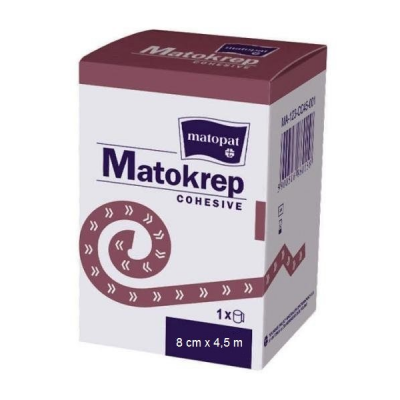 Купить matopat matokrep (матопат) бинт эластичный когезивный самофиксирующийся 4,5м х 8см в Балахне