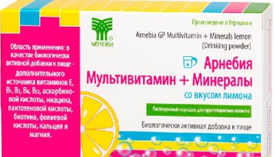 Купить арнебия мультивитамин+минералы, порошок со вкусом лимона, пакет 5г 10 шт бад в Балахне