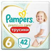 Купить pampers premium care (памперс) подгузники-трусы 6 эксра лэдж 15+ кг, 42шт в Балахне