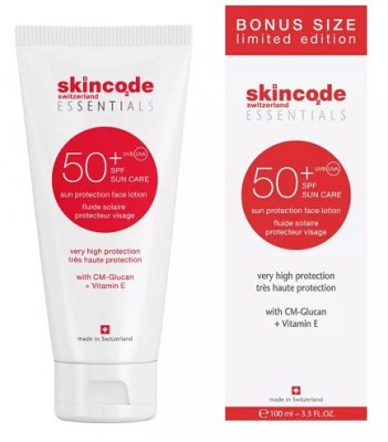 Купить скинкод эссеншлс (skincode essentials) лосьон для лица солнцезащитный 100мл spf50 в Балахне