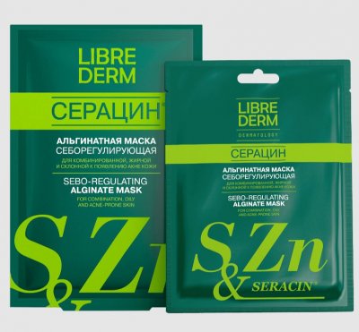 Купить librederm seracin (либридерм) маска альгинатная себорегулирующая для проблемной кожи, 30г 5шт в Балахне