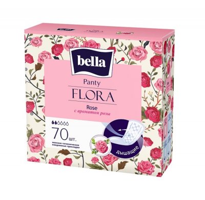 Купить bella (белла) прокладки panty flora с ароматом розы 70 шт в Балахне