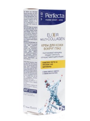 Купить perfecta (перфекта) elixir multi-collagen крем для кожи вокруг глаз против морщин, 15мл в Балахне