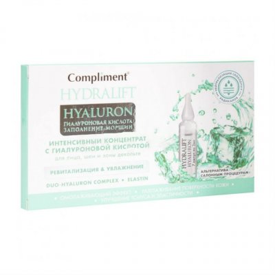 Купить compliment hydralift hyaluron (комплимент) концентрат для лица, шеи и декольте, ампулы 2мл, 7шт в Балахне