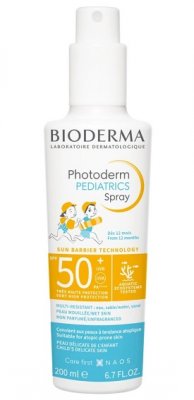 Купить bioderma photoderm рediatrics (биодерма фотодерм) спрей для лица и тела для детей солнцезащитный 200мл, spf50+ в Балахне