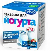 Купить vivo (виво) закваска для йогурта fit, пакетики 0,5г, 4 шт в Балахне