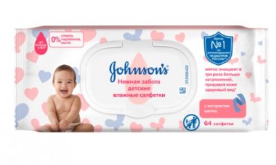 Купить johnson's baby (джонсон беби) салфетки влажные нежная забота 64шт в Балахне
