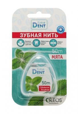 Купить таймдент (timedent) зубная нить объемная мята 50м в Балахне