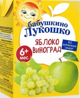 Купить баб.лук. сок ябл/виноград осв. 200мл тетрапак (фаустово, россия) в Балахне
