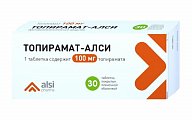 Купить топирамат-алси, таблетки покрытые пленочной оболочкой 100мг, 50 шт в Балахне