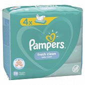 Купить pampers baby fresh clean (памперс) салфетки влажные, 52шт (в комплекте 4 упаковки) в Балахне