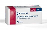 Купить бисопролол-вертекс, таблетки, покрытые пленочной оболочкой 10мг, 90 шт в Балахне