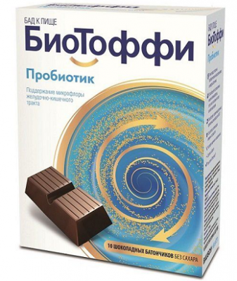 Купить биотоффи пробиотик, шоколадный батончик 5г, 10 шт бад в Балахне