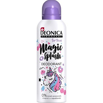 Deonica (Деоника) дезодорант для подростков Magic Splash спрей, 125мл