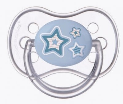 Купить canpol (канпол) пустышка круглая силиконовая 0-6 месяцев newborn baby голубая 1 шт в Балахне