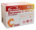 Купить витамин с 500мг югмедфарм, капсулы массой 700мг 60шт бад в Балахне