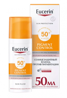 Купить eucerin sensitive protect (эуцерин), флюид солнцезащитный против пигментации, 50мл spf50+ в Балахне