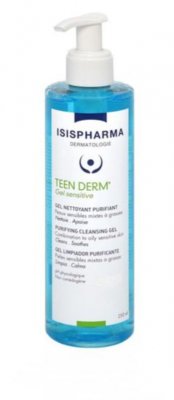 Купить isispharma (исис фарма) teen derm gel sensitive очищающий гель для умывания чувствительной жирной и комбинированной кожи,  250мл в Балахне