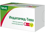 Купить индапамид-тева, таблетки, покрытые пленочной оболочкой 2,5мг, 30 шт в Балахне