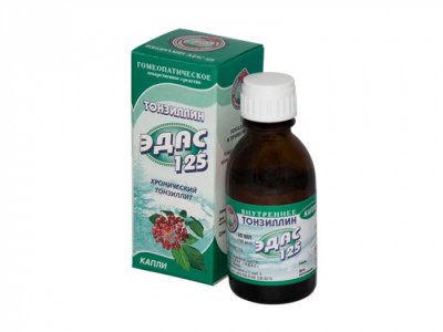 Купить эдас-125 тонзилин (тонзилит), капли для приема внутрь гомеопатические, 25мл в Балахне
