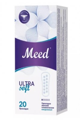 Купить meed ultra soft (мид) прокладки ежедневные ультратонкие усеченные, 20 шт в Балахне