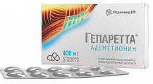 Купить гепаретта, таблетки покрытые кишечнорастворимой оболочкой 400 мг, 20 шт в Балахне